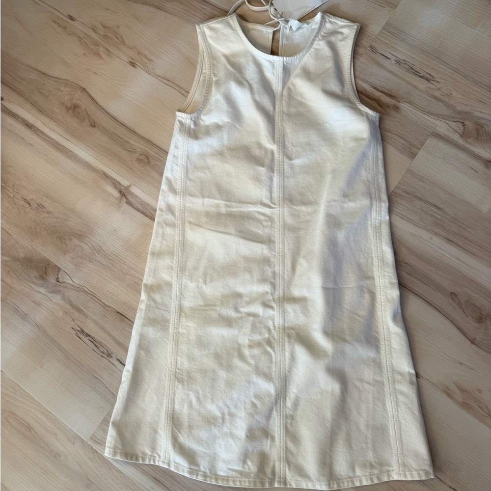 COS White Sleeveless Halter Midi Dress